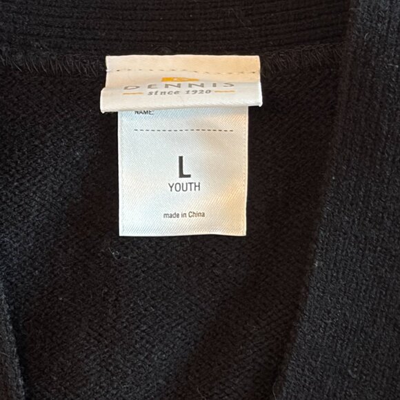 Dennis Uniform letterman cardigan Small black red - Picture 8 of 9